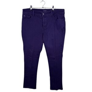 NYJD Purple Skinny Jeans Leggings Purple Pants Stretch Size 14P
